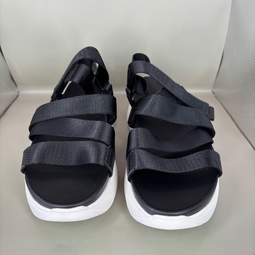 UGG LA Shores Black White Strappy Platform Sandals 1118499 Womens 9 - Picture 2 of 7
